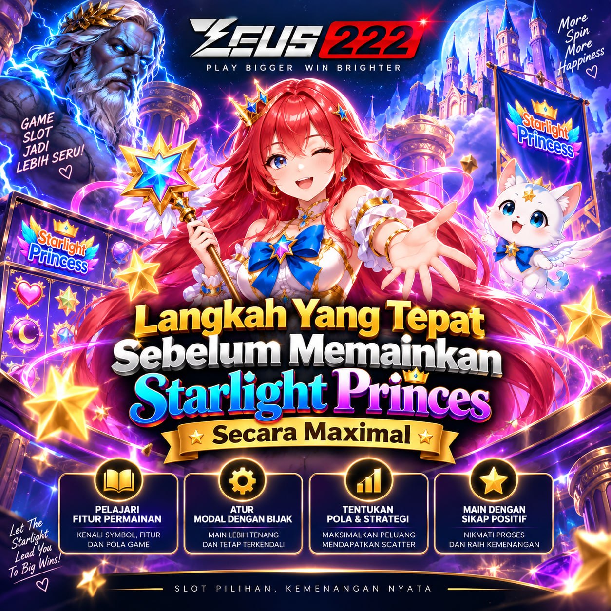ZEUS222 🎉 Langkah Yang Tepat Sebelum Memainkan Starlight Princes Secara Maximal